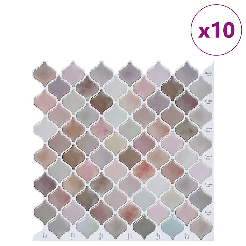 Adesivi Decorativi 10 pcs Beige 27 x 27 x 0.8 cm 42021335