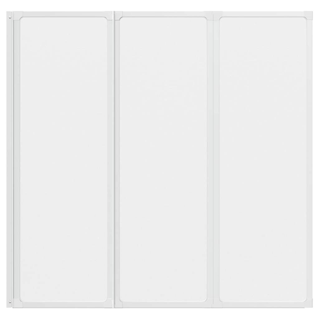 Schermo da Bagno Glassato 120 x 117 cm Alluminio & Pannello PP 42023504