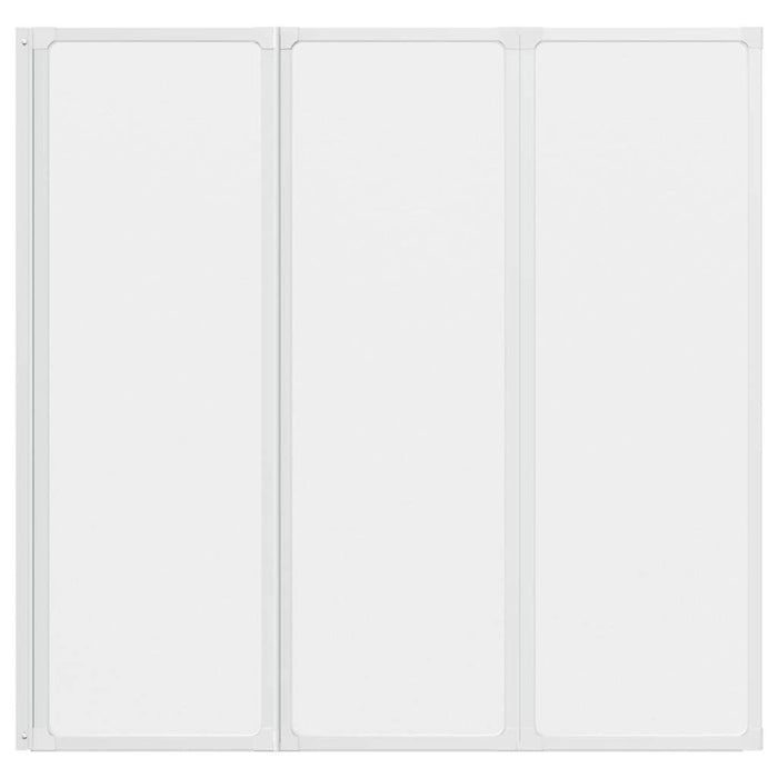 Schermo da Bagno Glassato 120 x 117 cm Alluminio & Pannello PP 42023504