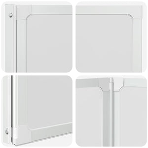 Schermo da Bagno Glassato 132 x 140 cm Alluminio & Pannello PP 42023505