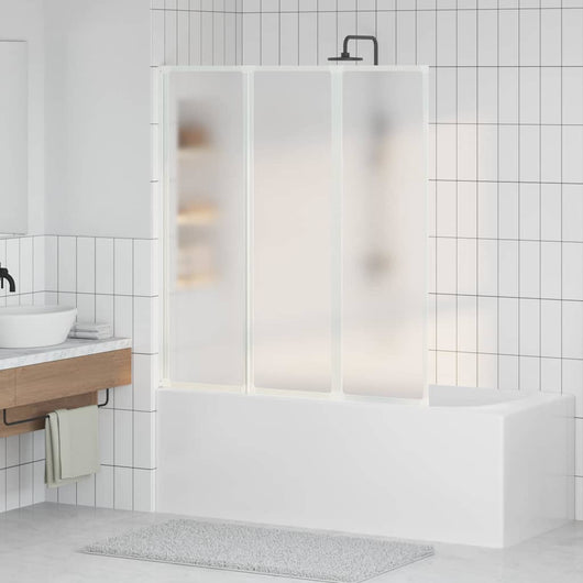 Schermo da Bagno Glassato 132 x 140 cm Alluminio & Pannello PP 42023505