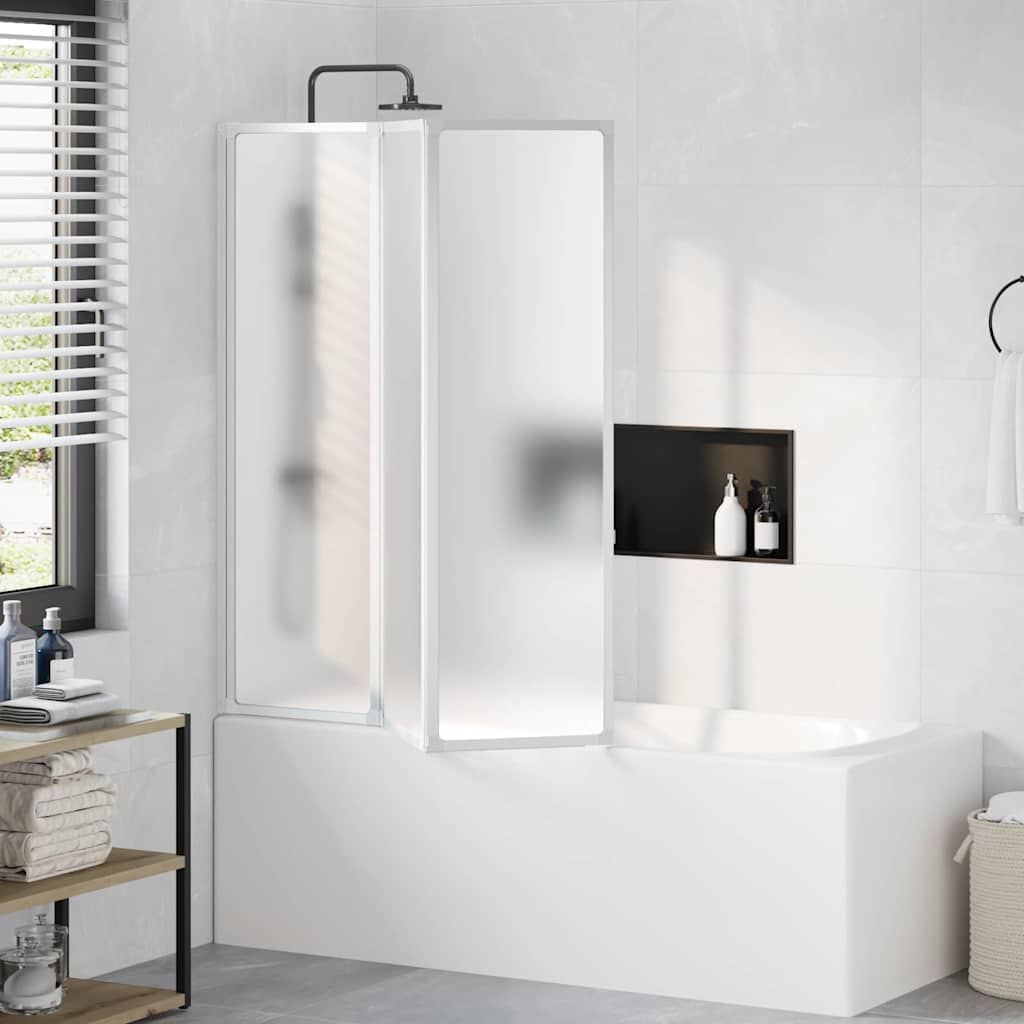 Schermo da Bagno Glassato 132 x 140 cm Alluminio & Pannello PP 42023505