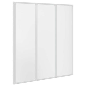 Schermo da Bagno Glassato 132 x 140 cm Alluminio & Pannello PP 42023505