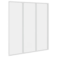 Schermo da Bagno Glassato 132 x 140 cm Alluminio & Pannello PP 42023505