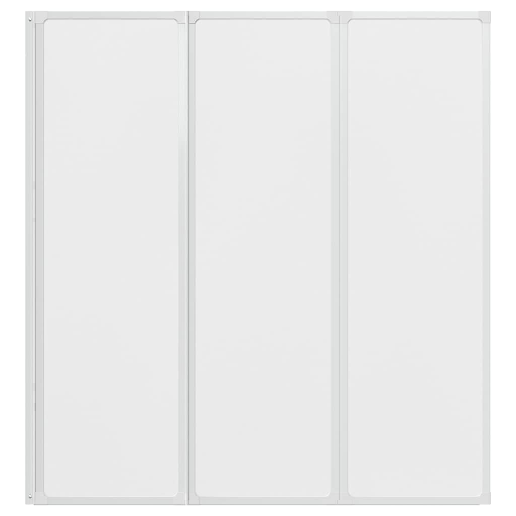 Schermo da Bagno Glassato 132 x 140 cm Alluminio & Pannello PP 42023505