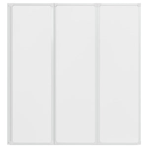 Schermo da Bagno Glassato 132 x 140 cm Alluminio & Pannello PP 42023505