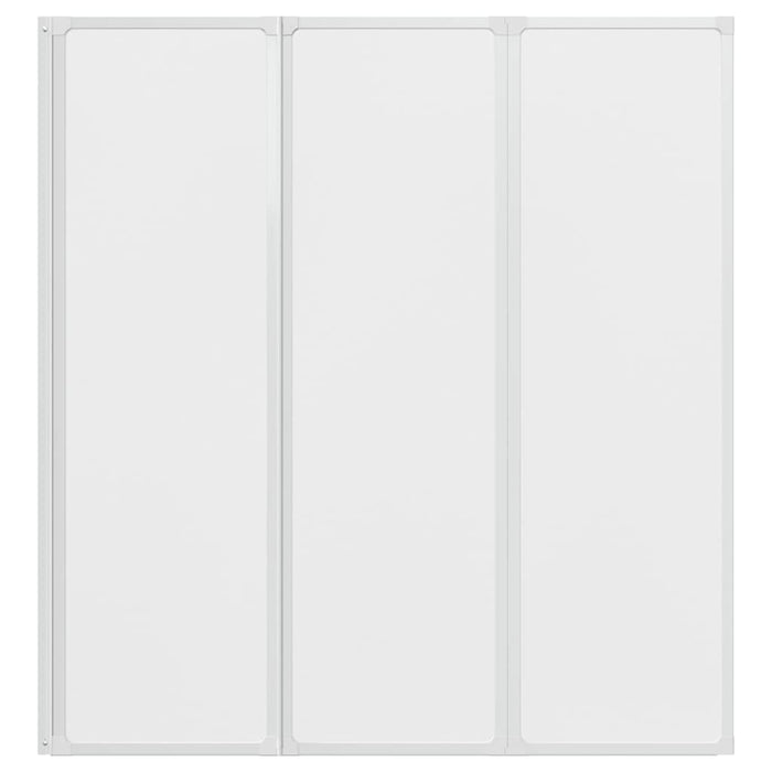 Schermo da Bagno Glassato 132 x 140 cm Alluminio & Pannello PP 42023505