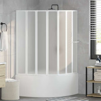 Schermo da Bagno Glassato 168 x 140 cm Alluminio & Pannello PP 42023506