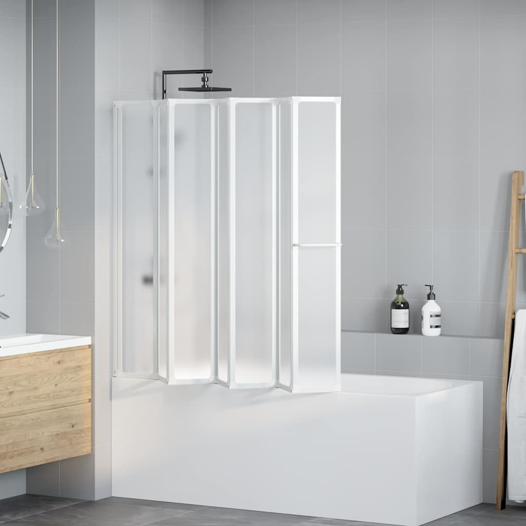 Schermo da Bagno Glassato 168 x 140 cm Alluminio & Pannello PP 42023506