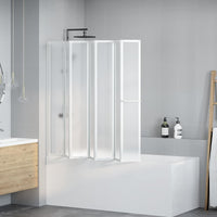 Schermo da Bagno Glassato 168 x 140 cm Alluminio & Pannello PP 42023506