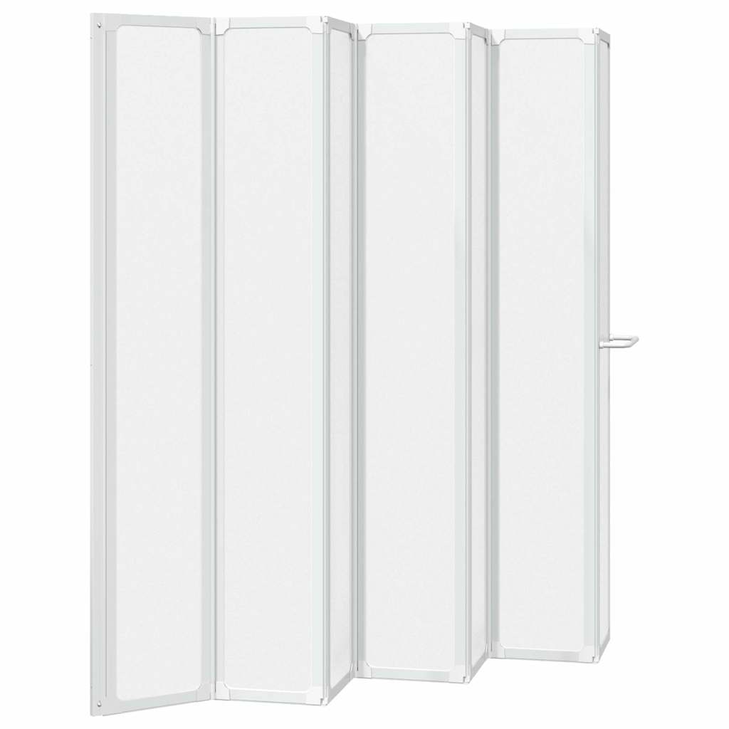 Schermo da Bagno Glassato 168 x 140 cm Alluminio & Pannello PP 42023506