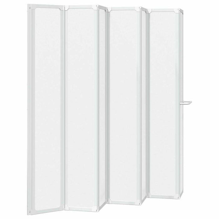 Schermo da Bagno Glassato 168 x 140 cm Alluminio & Pannello PP 42023506