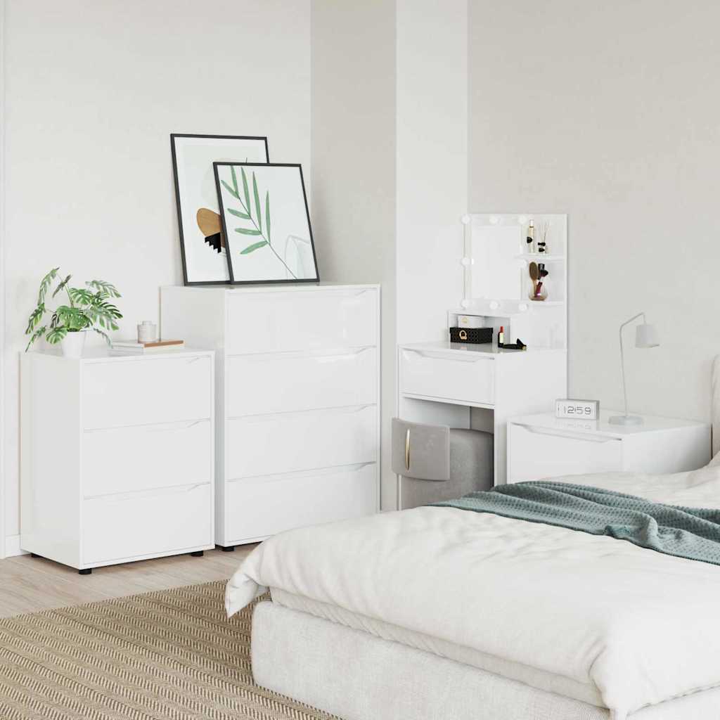 Armadi di Stoccaggio 2 pcs Bianco Lucido 80 x 48 x 105 cm 3406229