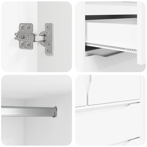 Mobile da Bagno Bianco 79,5 x 49 x 156 cm Legno multistrato 3406245