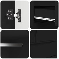 Mobile da Bagno Nero 79,5 x 49 x 156 cm Legno multistrato 3406246