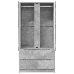 Mobile da Bagno con cassetto Grigio cemento 79,5 x 49 x 156 cm 3406248