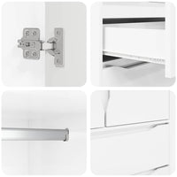 Mobile da Bagno con cassetto Bianco Lucido 79,5 x 49 x 156 cm 3406249