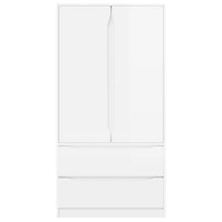 Mobile da Bagno con cassetto Bianco Lucido 79,5 x 49 x 156 cm 3406249