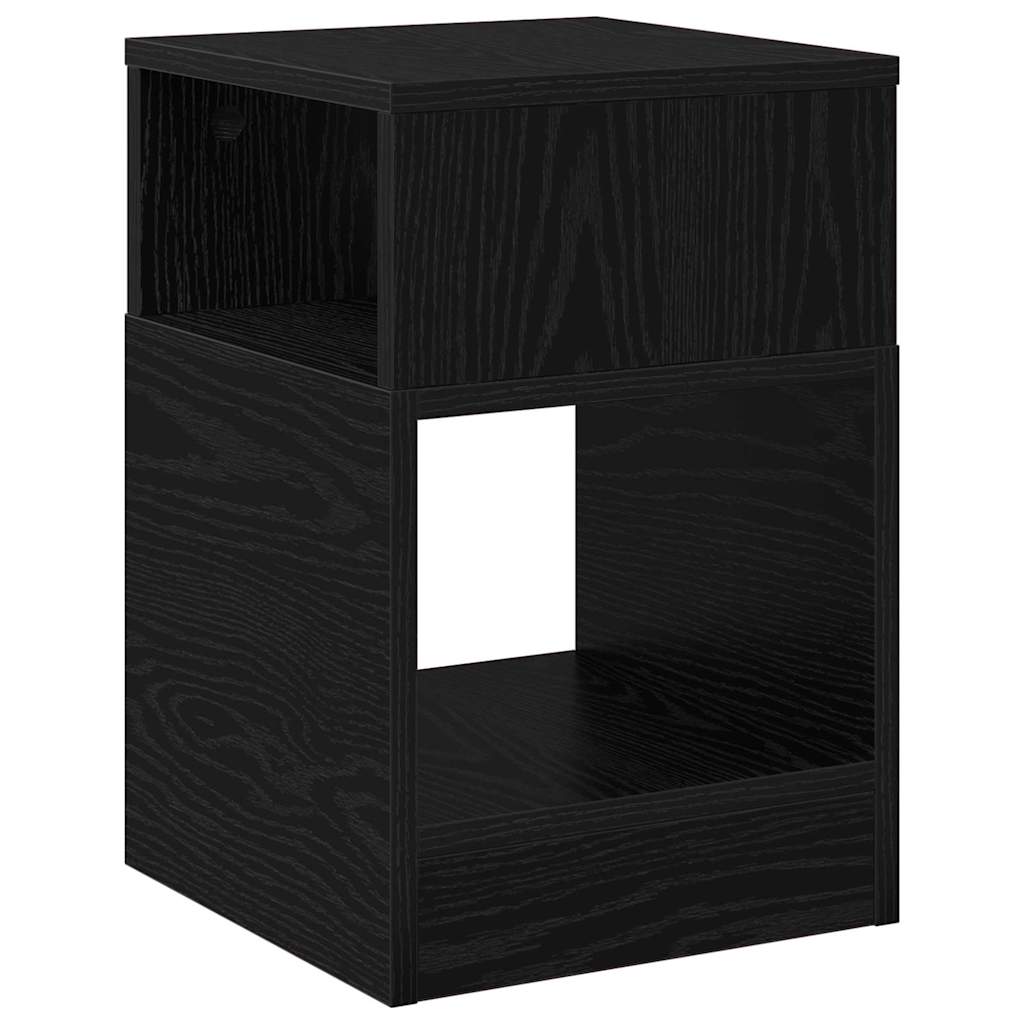 Tavolino Rovere Nero 30,5 x 30 x 45 cm Legno multistrato 890898