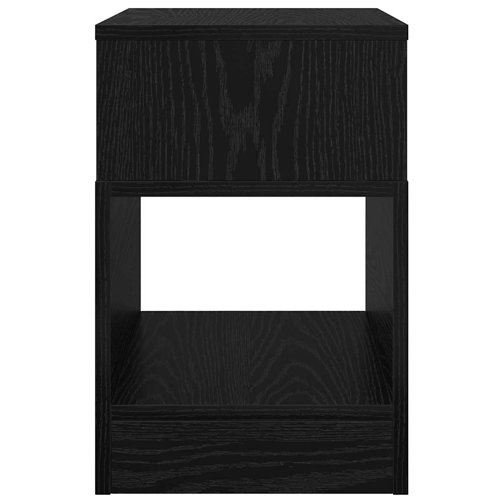 Tavolino 2 pcs Rovere Nero 30,5 x 30 x 45 cm Legno multistrato 890899