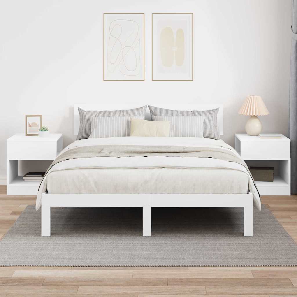 Tavolino 2 pcs Bianco 40,5 x 40 x 45 cm Legno multistrato 890913