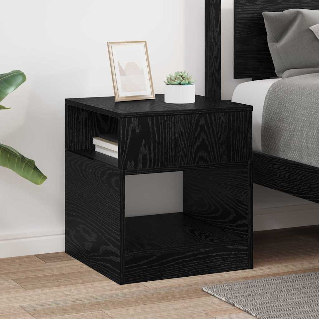 Tavolino Rovere Nero 40,5 x 40 x 45 cm Legno multistrato 890914