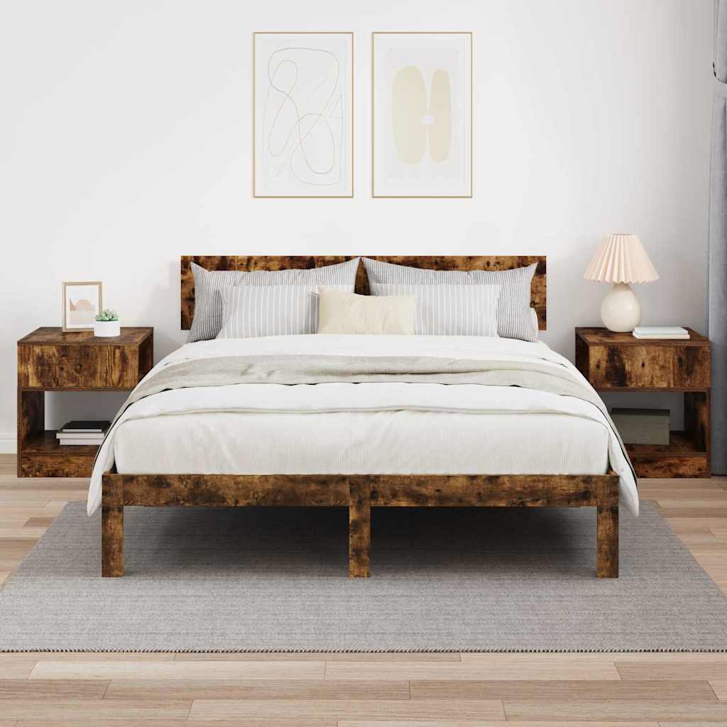 Tavolino 2 pcs Rovere fumé 40,5 x 40 x 45 cm Legno multistrato 890921