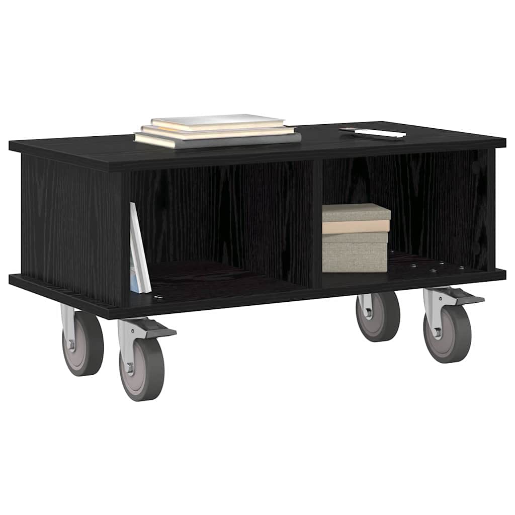 Supporto TV Rovere Nero 68,5 x 35 x 35 cm Legno multistrato 891041