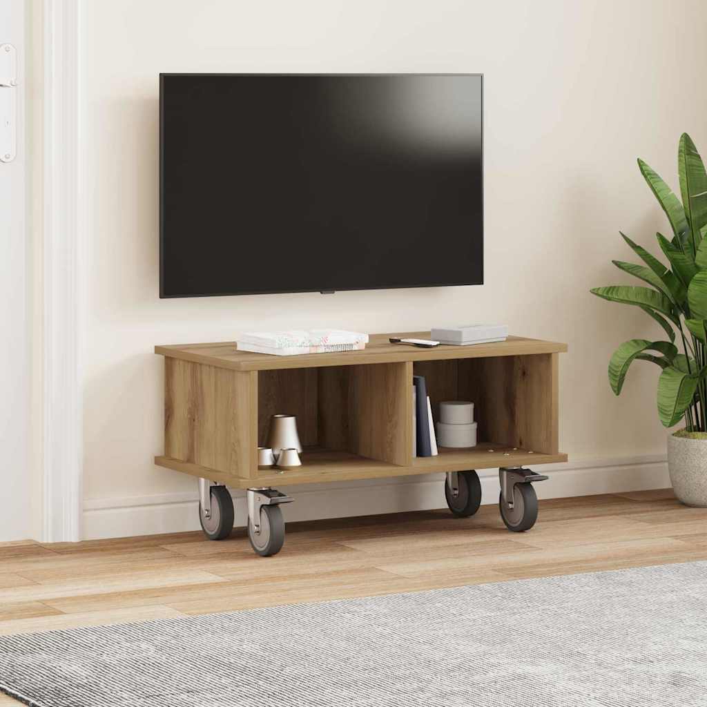 Supporto TV Rovere artigianale 68,5 x 35 x 35 cm 891047