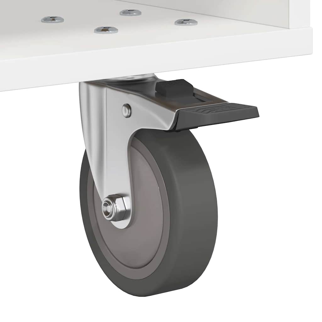 Comodino Bianco 40,5 x 40 x 48 cm Legno multistrato 891056