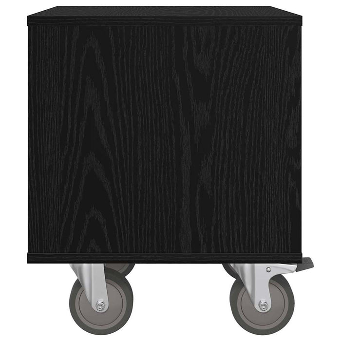 Comodino 2 pcs Rovere Nero 40,5 x 40 x 48 cm Legno multistrato 891059