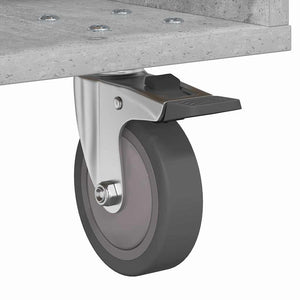 Comodino Grigio cemento 40,5 x 40 x 48 cm Legno multistrato 891062