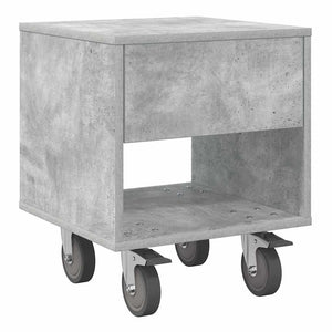 Comodino Grigio cemento 40,5 x 40 x 48 cm Legno multistrato 891062