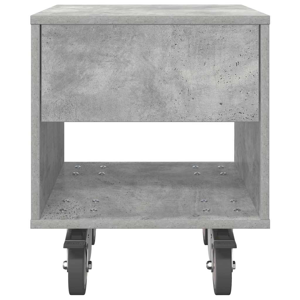 Comodino Grigio cemento 40,5 x 40 x 48 cm Legno multistrato 891062
