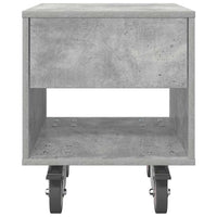 Comodino Grigio cemento 40,5 x 40 x 48 cm Legno multistrato 891062