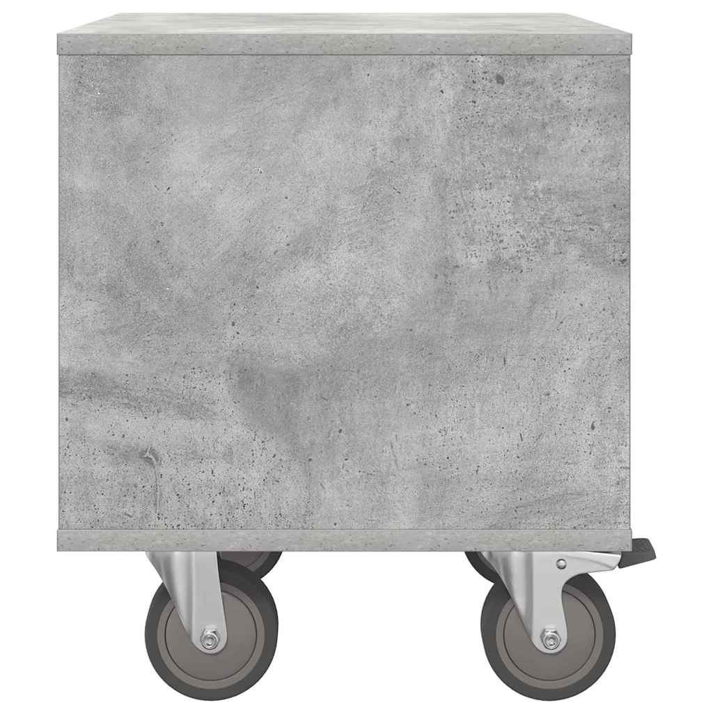 Comodino Grigio cemento 40,5 x 40 x 48 cm Legno multistrato 891062