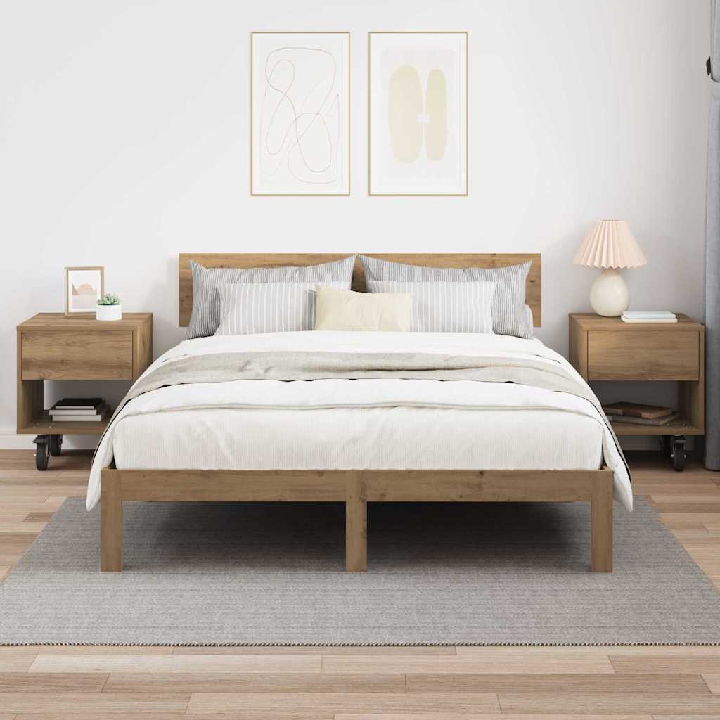 Comodino 2 pcs Rovere artigianale 40,5 x 40 x 48 cm 891071