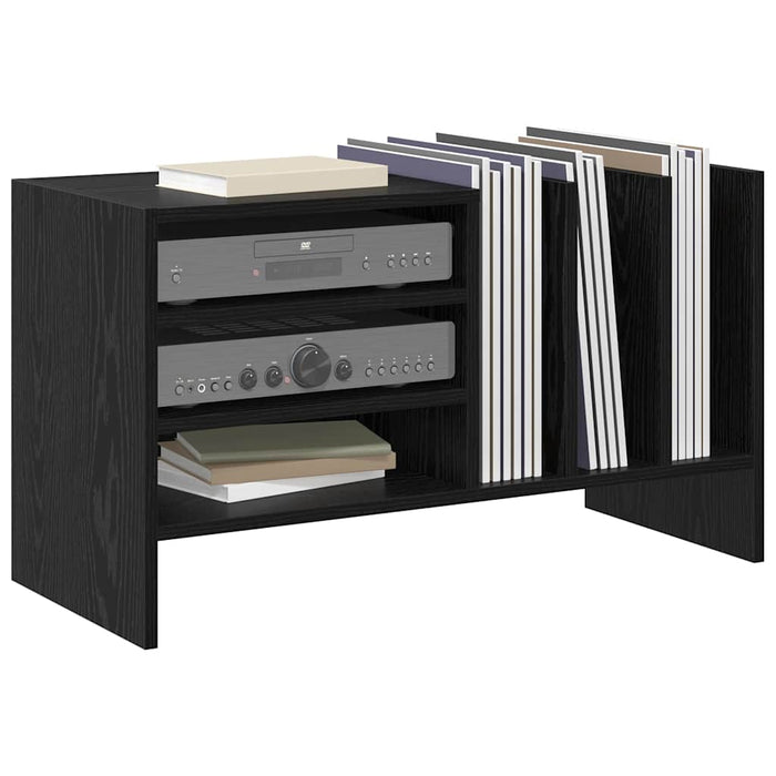 Mobile porta vinili Rovere Nero 78.5 x 35 x 45 cm 891073