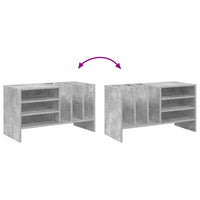 Mobile porta vinili Grigio cemento 78.5 x 35 x 45 cm 891075