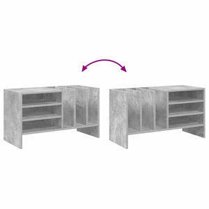 Mobile porta vinili Grigio cemento 78.5 x 35 x 45 cm 891075