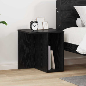 Tavolino Rovere Nero 37 x 32 x 40 cm Legno multistrato 891082