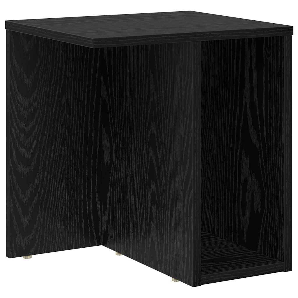Tavolino Rovere Nero 37 x 32 x 40 cm Legno multistrato 891082