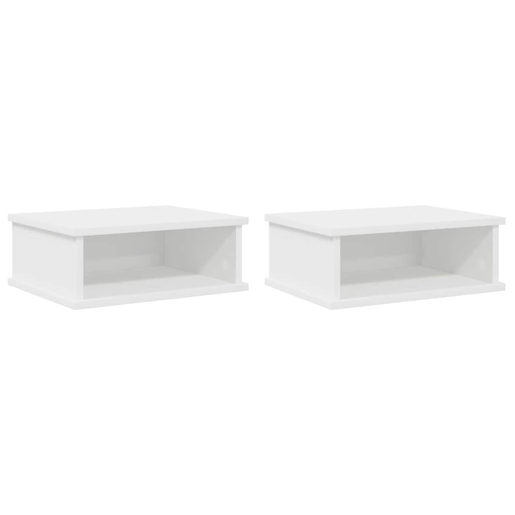 Comodino 2 pcs Bianco 40 x 31 x 15 cm Legno multistrato 891105