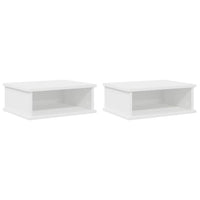 Comodino 2 pcs Bianco 40 x 31 x 15 cm Legno multistrato 891105