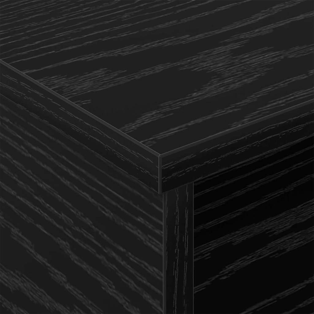 Comodino Rovere Nero 40 x 31 x 15 cm Legno multistrato 891106