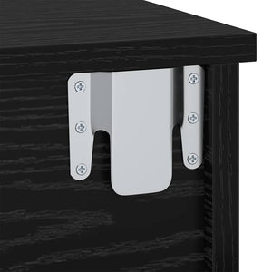 Comodino Rovere Nero 40 x 31 x 15 cm Legno multistrato 891106