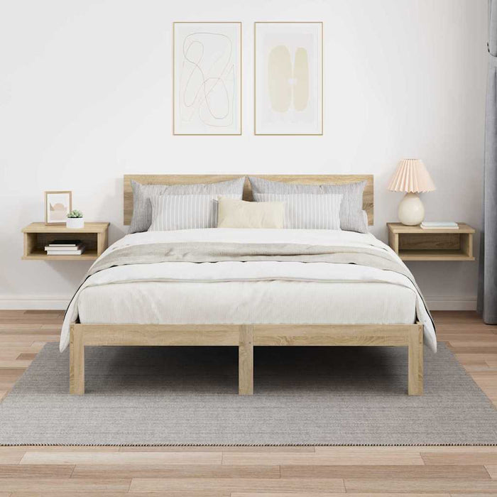 Comodino 2 pcs Rovere Sonoma 40 x 31 x 15 cm Legno multistrato 891109