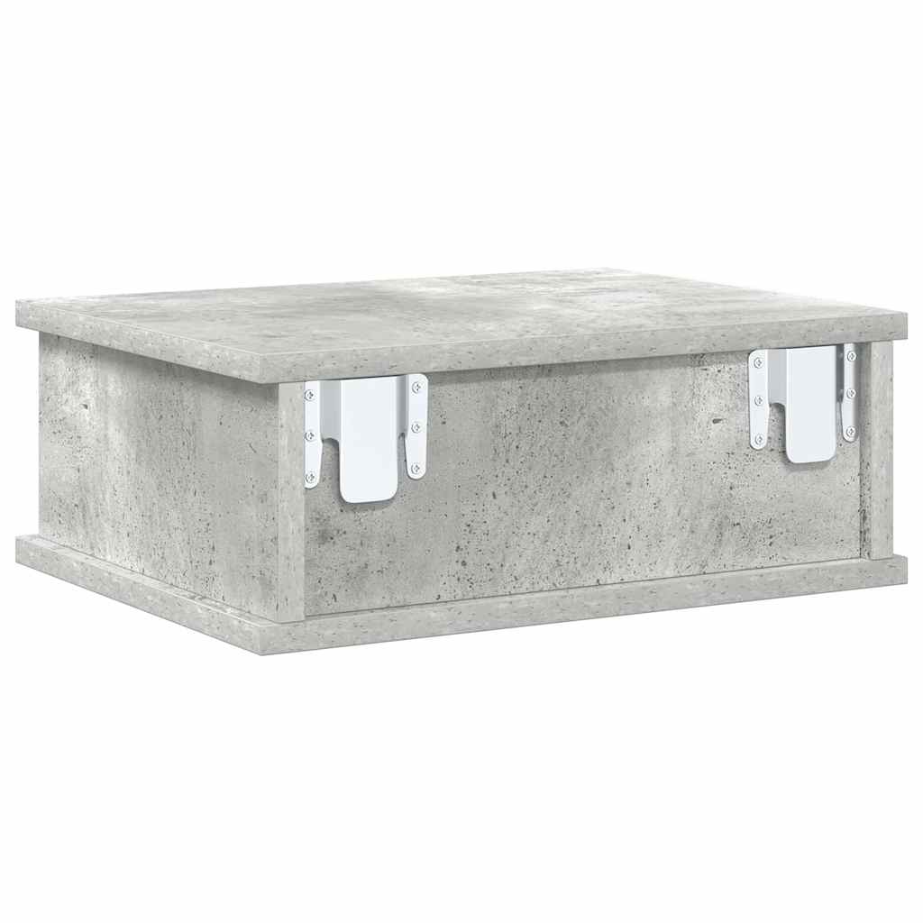 Comodino Grigio cemento 40 x 31 x 15 cm Legno multistrato 891110