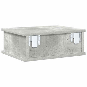 Comodino Grigio cemento 40 x 31 x 15 cm Legno multistrato 891110