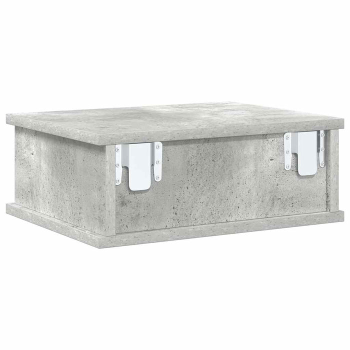 Comodino Grigio cemento 40 x 31 x 15 cm Legno multistrato 891110